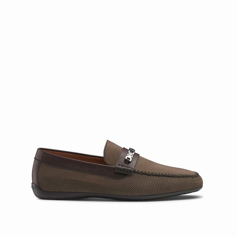Russell & Bromley Crossover Luxury Loafers Mens Khaki [XPL2895AP]
